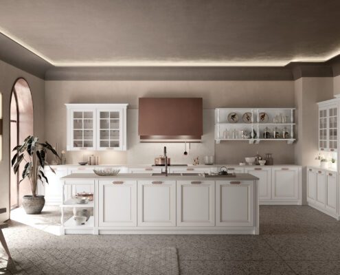 Modern konyhai elemek a klasszikus Stosa konyhában