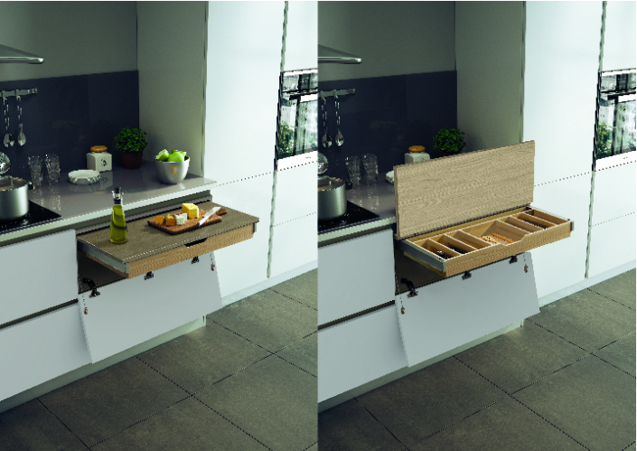 Kis konyha bővítése kihúzható asztallal